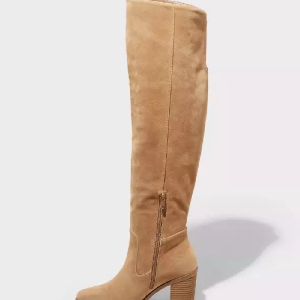 Universal Thread May over the knee scrunch  Tan tall Heeled Boots - Picture 7 of 10